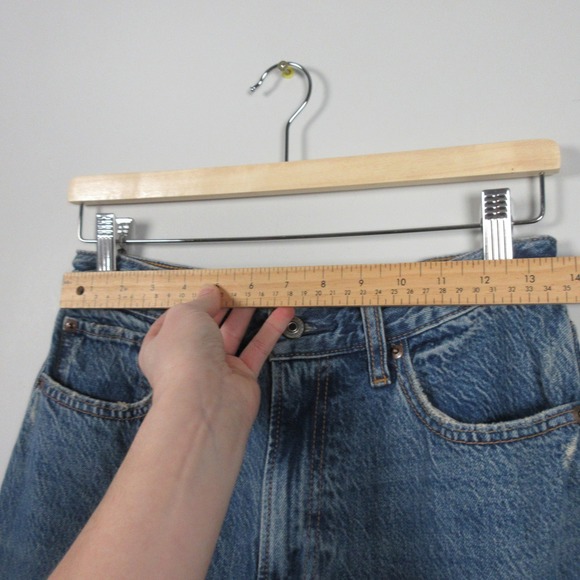 Abercrombie & Fitch The Loose High Rise Women's Blue Denim Jeans Size 26 2 - Picture 9 of 11